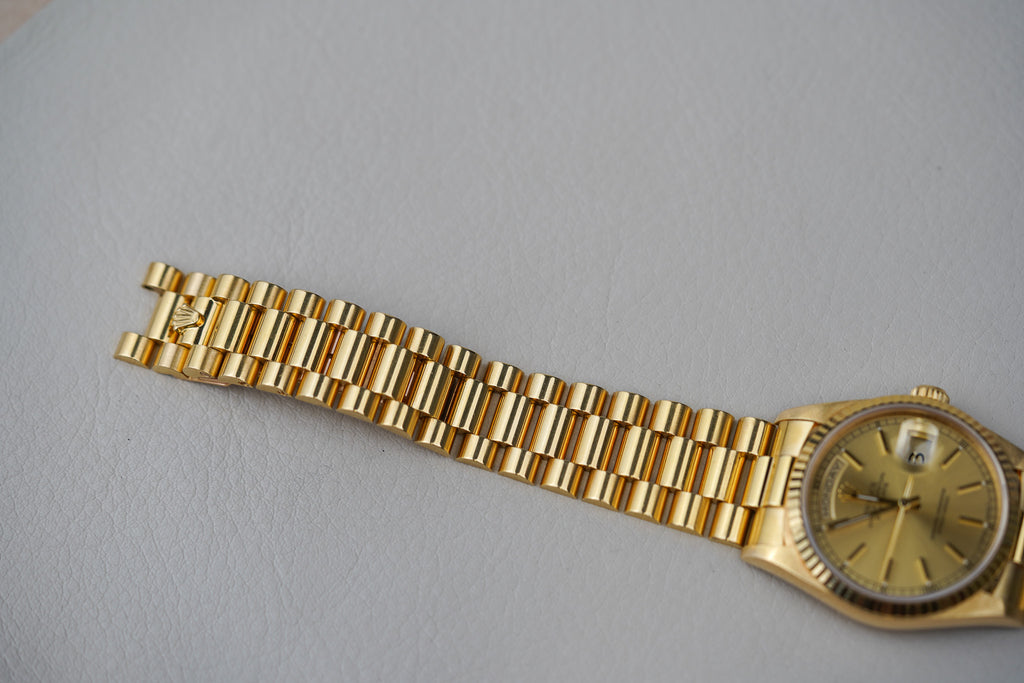 1993 Rolex Day-Date 18238 Champagne Stick Dial