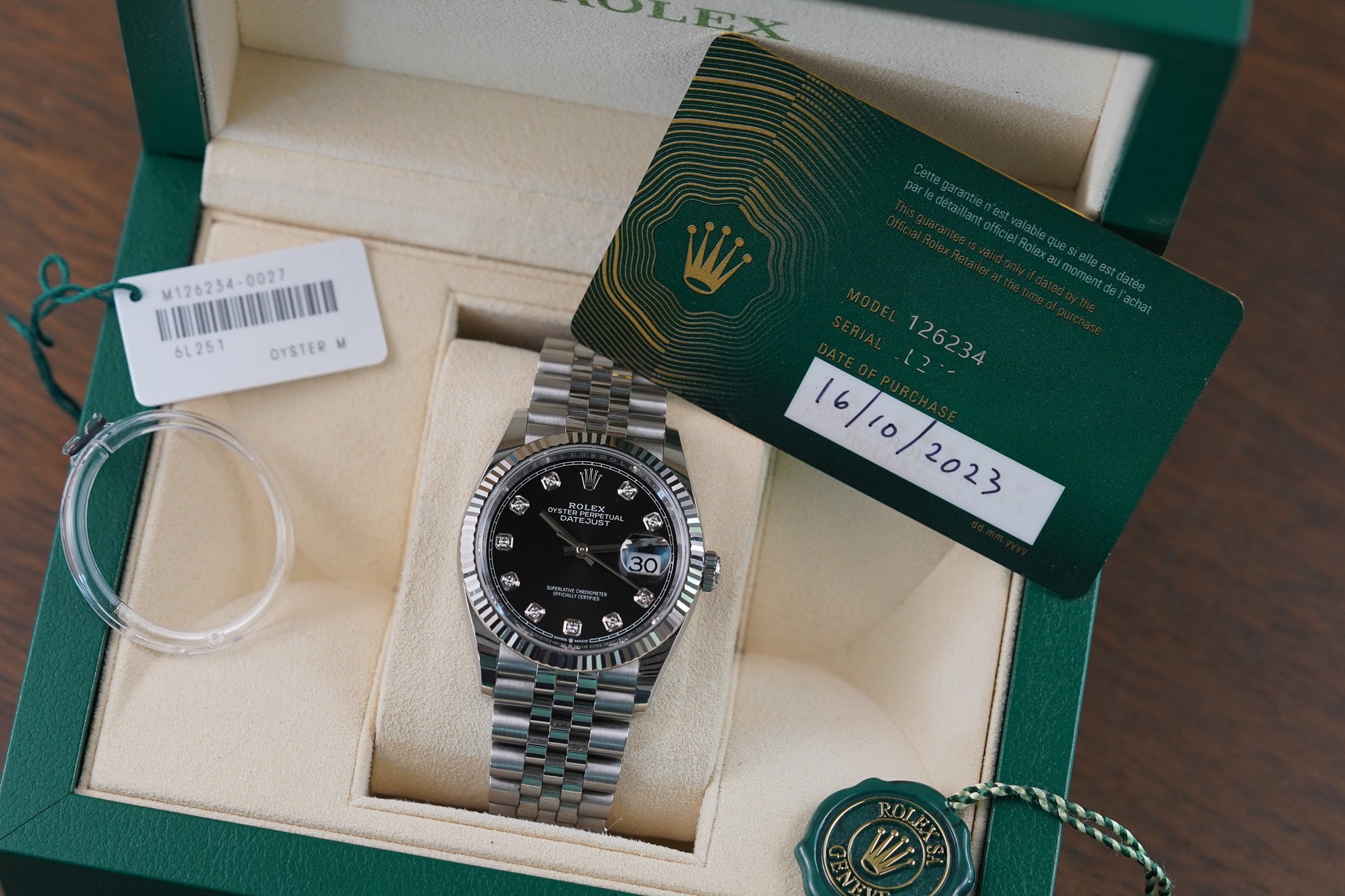 Rolex Datejust 126234 Black Diamond Dial