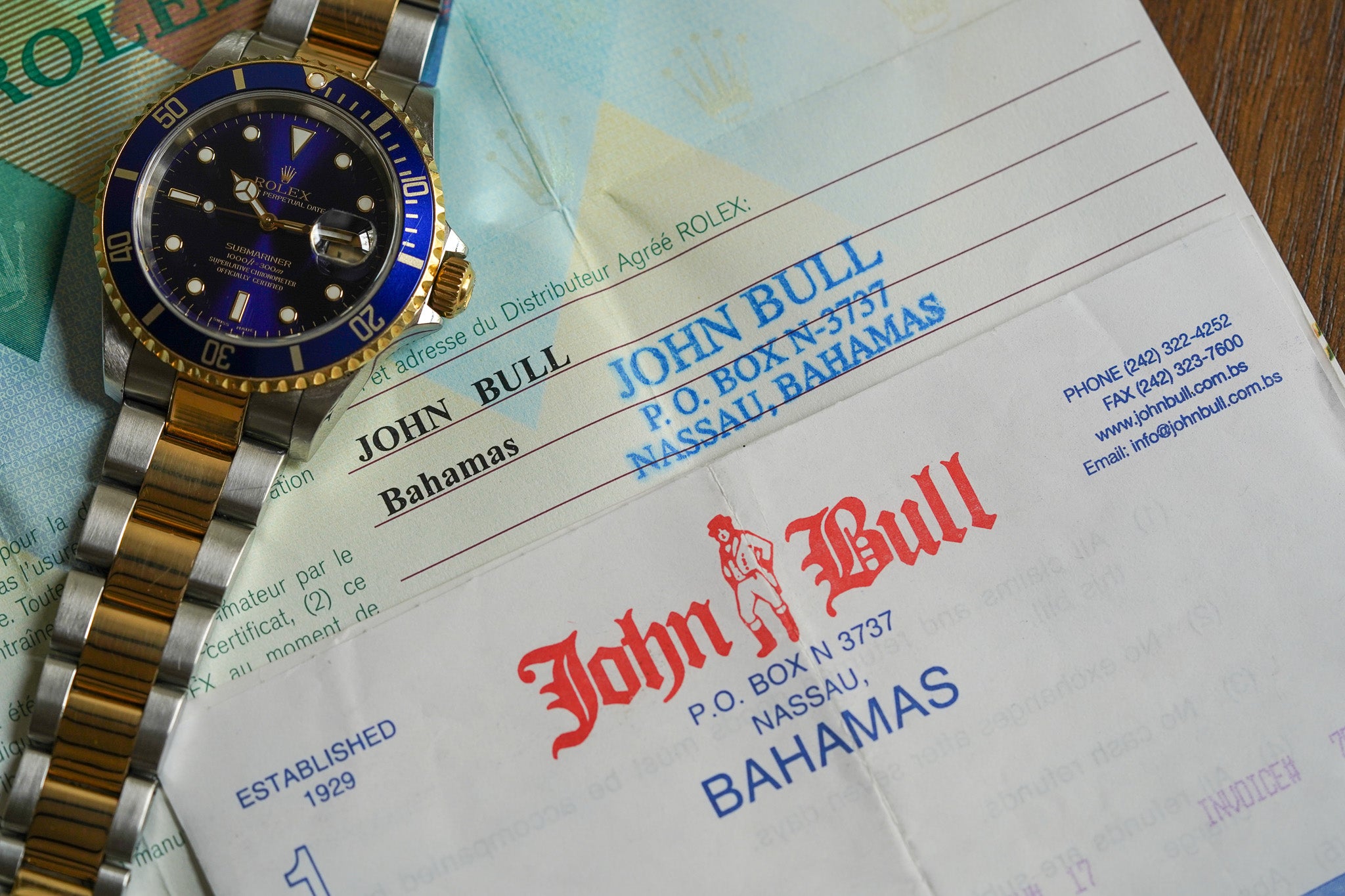 2003 Rolex Two Tone Submariner Reference 16613 "Bluesy"