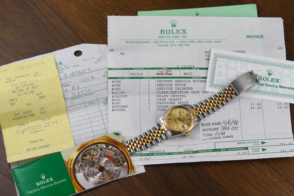 1986 Rolex Datejust 16013 Two Tone "Tiffany Stamped Dial"