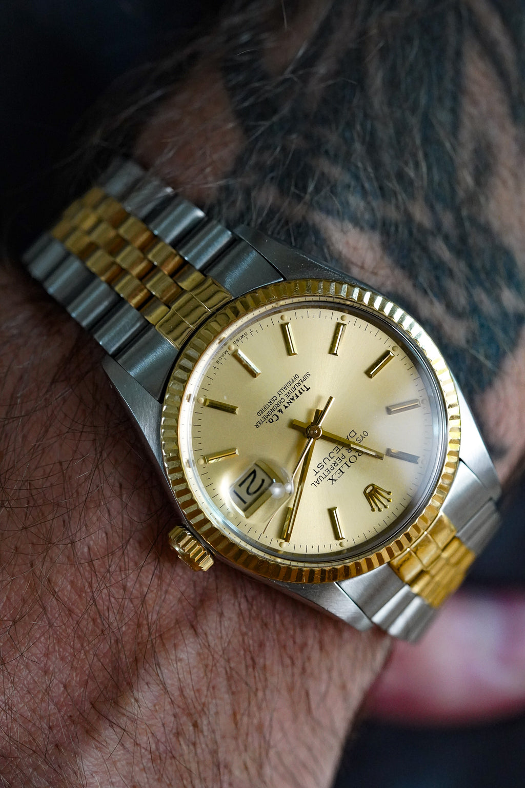 1986 Rolex Datejust 16013 Two Tone "Tiffany Stamped Dial"