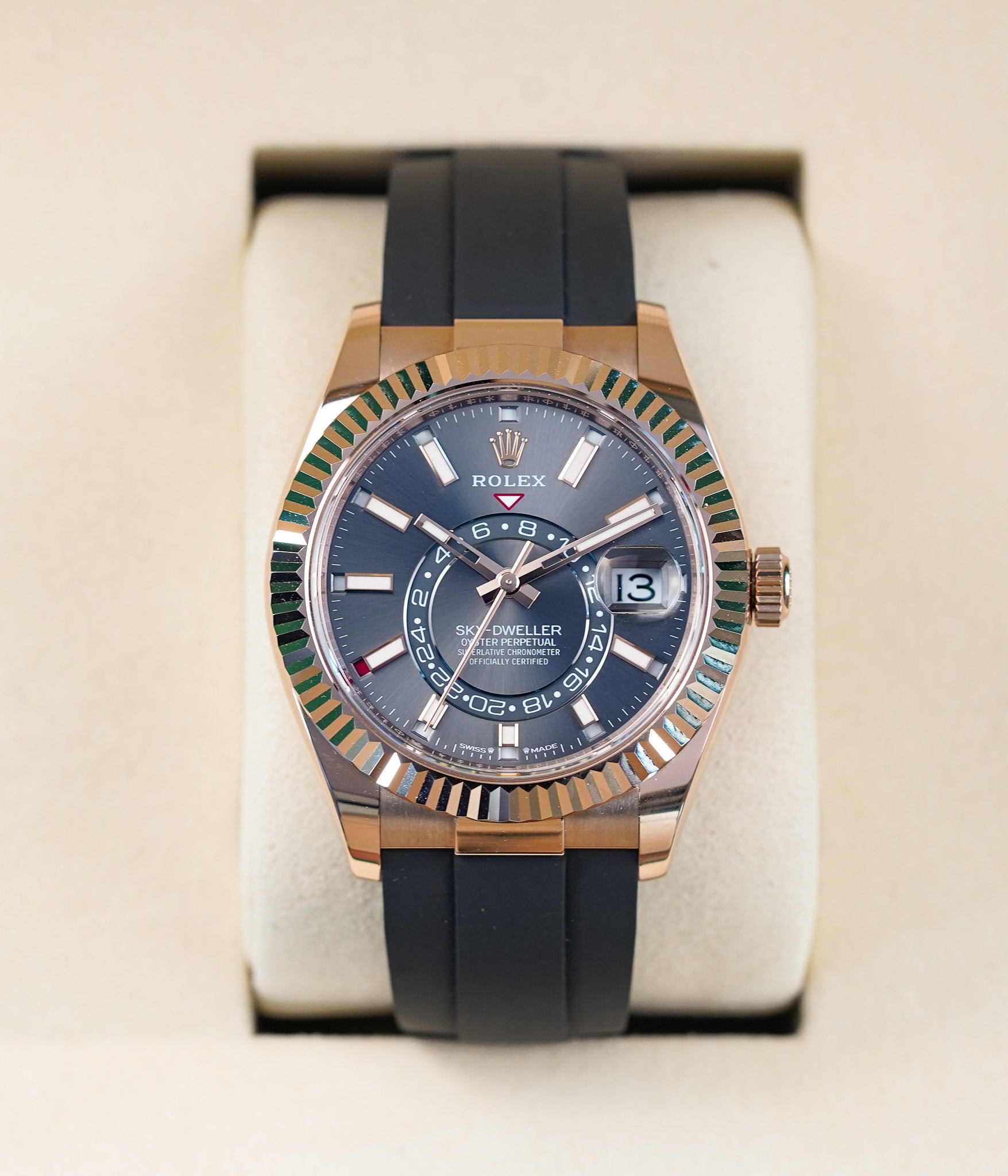 Rolex Sky-Dweller 336235 18K Everose Gold Rhodium Dial